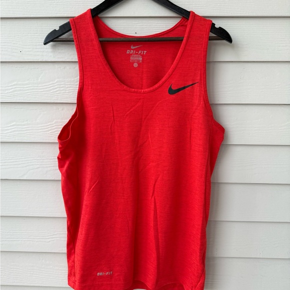 Nike Running Dri-FIT Red Tank Top Size Mens Small - Picture 1 of 6